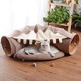 Collapsible Cat Tunnel with Mat