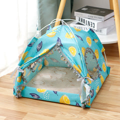 Enclosed Cat Tent Bed - Cozy House