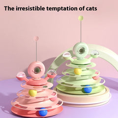 4-Level Cat Track Tower Toy