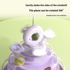 4-Level Cat Track Tower Toy