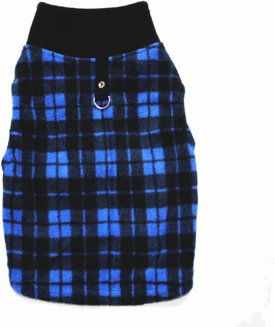 Dog Sweater, Soft Fleece Vest with Leash Ring Pullover Jacket Winter Pet Dog Clothes for Puppy Small Dogs Cat Teddy Chihuahua Yorkshire for Christmas (M, Black White)