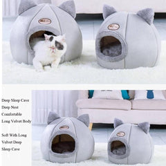 Enclosed Winter Cat Bed - Warm Sofa