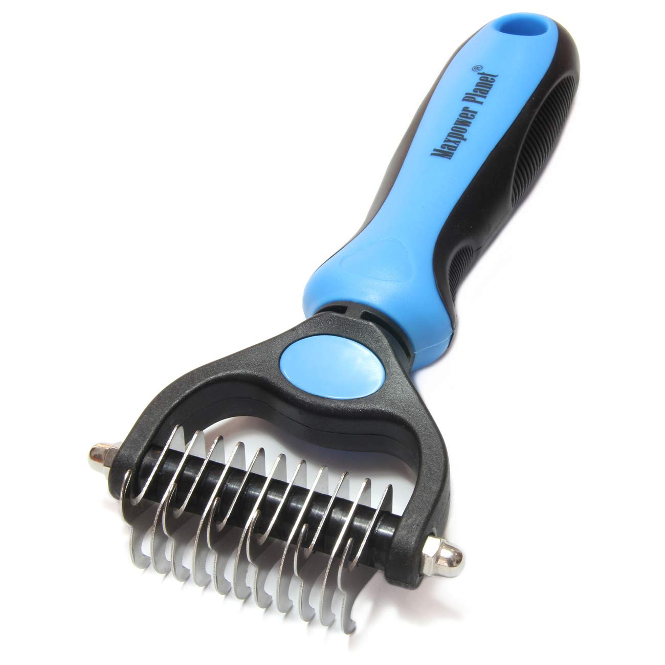 Maxpower Planet Original Pet Grooming Rake - Double-Sided Deshedding Dematting Tool, Undercoat Rake for Dogs & Cats, Extra-Wide Dog Grooming Brush & Deshedder Comb for Long Hair, Reduces Shedding 95%