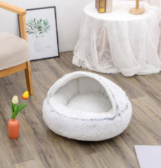 2-in-1 Round Plush Pet Bed