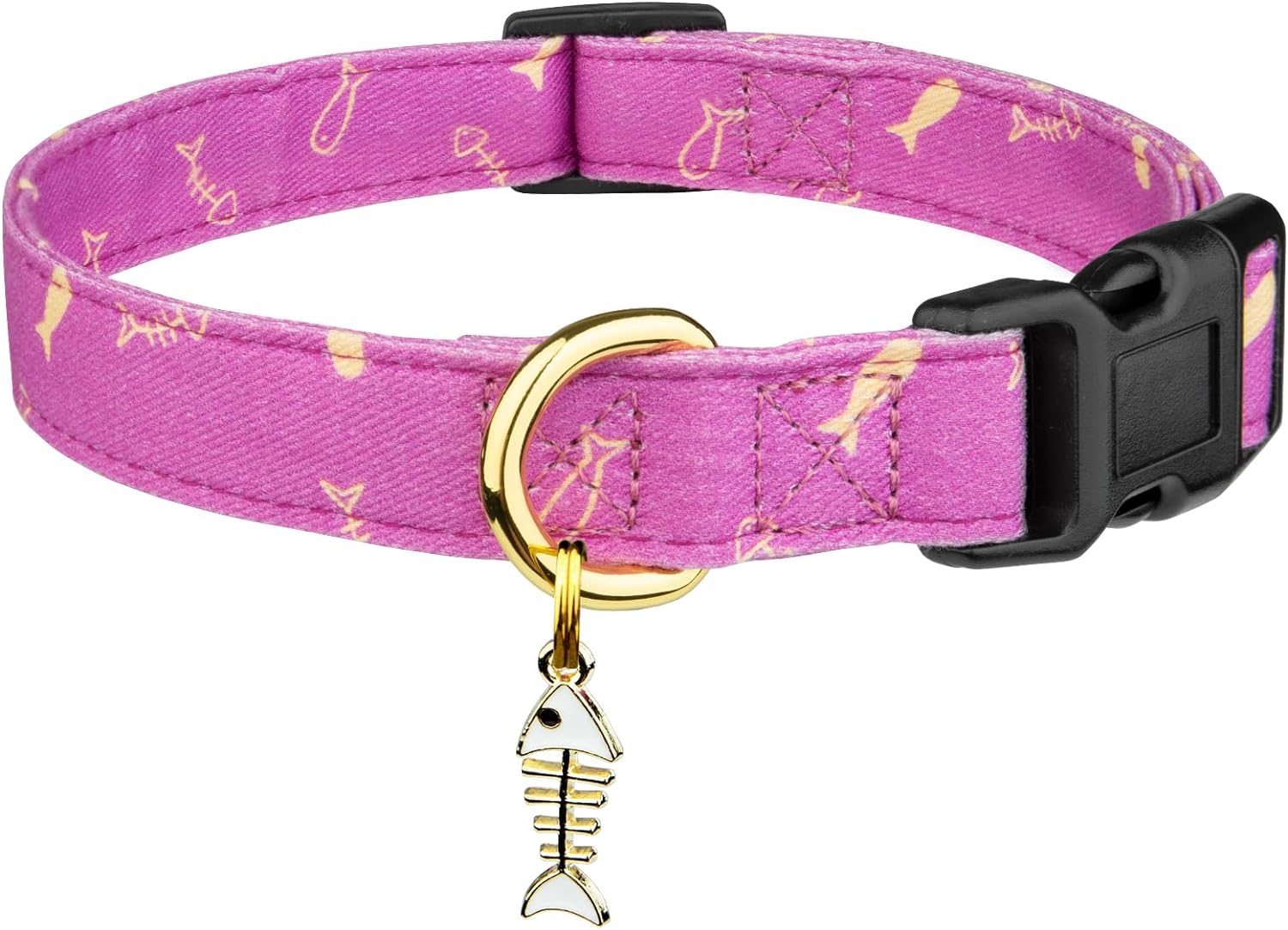 Cotton Handmade Dog Collar Cute and Distinctive Patterns White and Pink Love Heart with Pendant for Girl Boy Dogs Collars S
