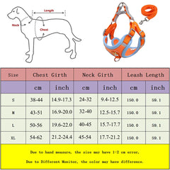 Reflective Dog Harness Leash Set