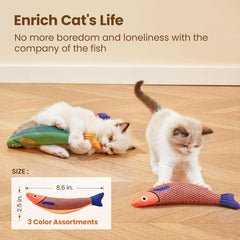 Catnip Crinkle Fish Toys