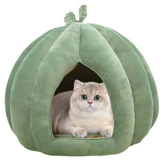Enclosed Pumpkin Cat Bed