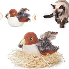 Interactive Electric Cat Toy - Realistic Bird