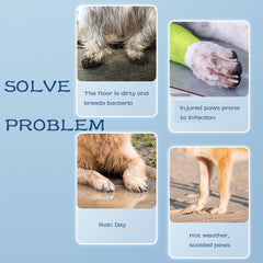 Waterproof Dog Rain Boots - 4 Pack