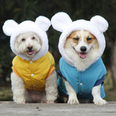 Fashion Snowy Weather Pet Cotton Clothes Cute Teddy Fadou Corgi Winter Hooded