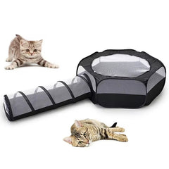 Foldable Cat Tunnel - Space-Saving & Comfortable