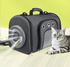 Ventilated Pet Carrier with Fan