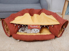 Collapsible Cat Tunnel with Mat