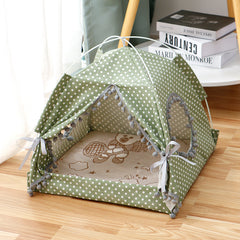 Enclosed Cat Tent Bed - Cozy House