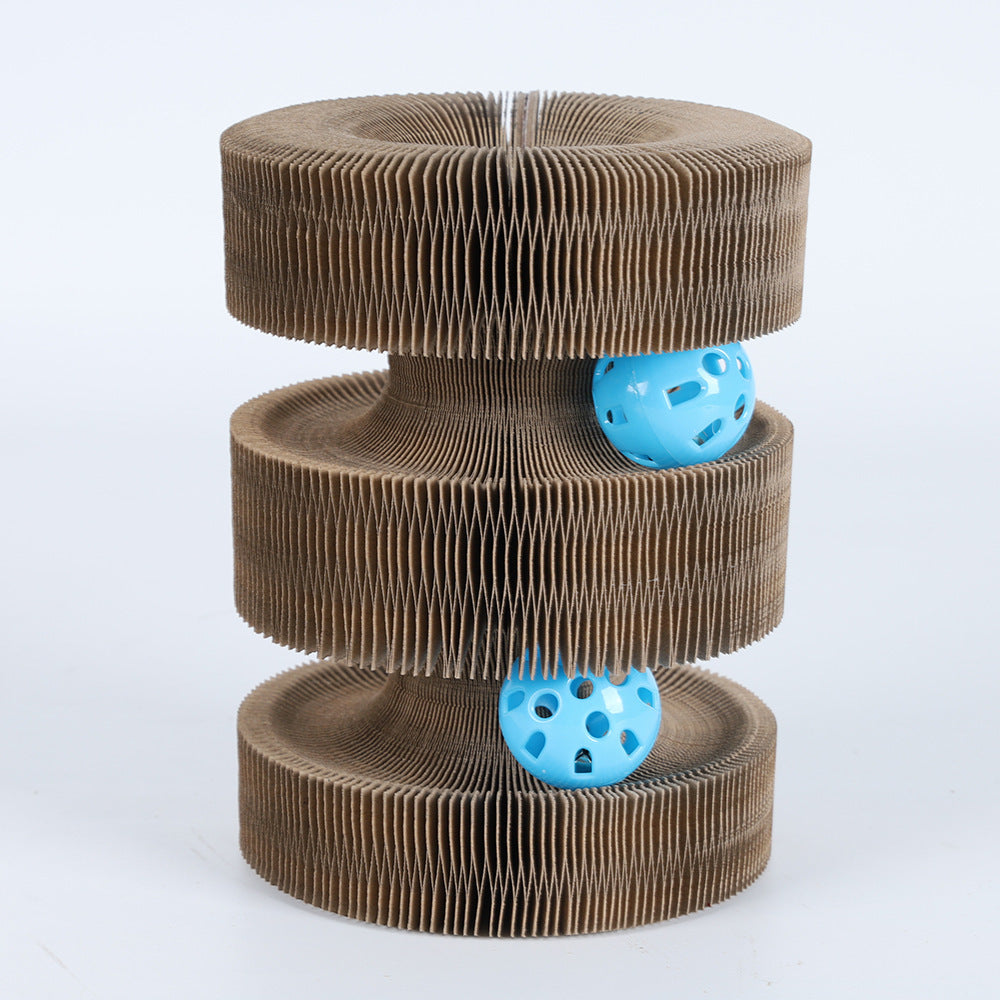 Foldable Cat Scratcher with Bell
