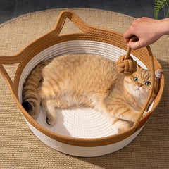 Coarse Linen Rattan Woven Four Seasons Universal Summer Cat Nest
