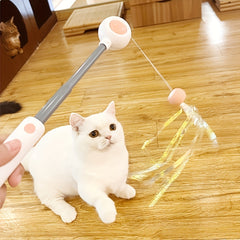 Retractable Cat Wand Feather Toy