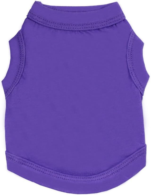 Dog T-Shirt Pet Clothing for Small Dogs - Puppy Vest Summer Apparel Beach Wear Female Doggie Tee (XXL, Pure Dark Blue)