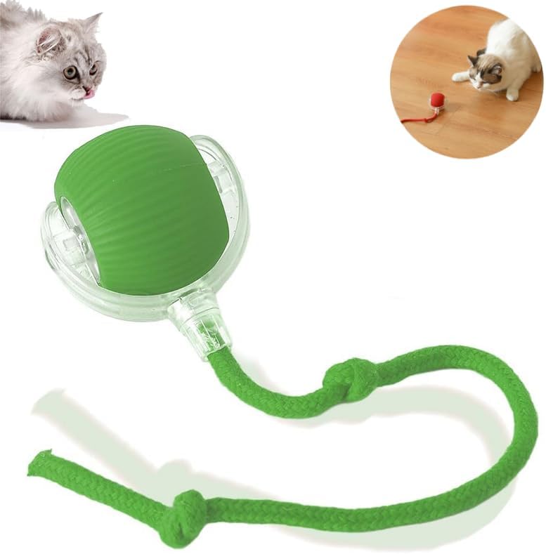 2025 New Interactive Cat Toys Balls,Automatic Moving Cat Balls, Cat Toys for Bored Indoor Cats（Red）