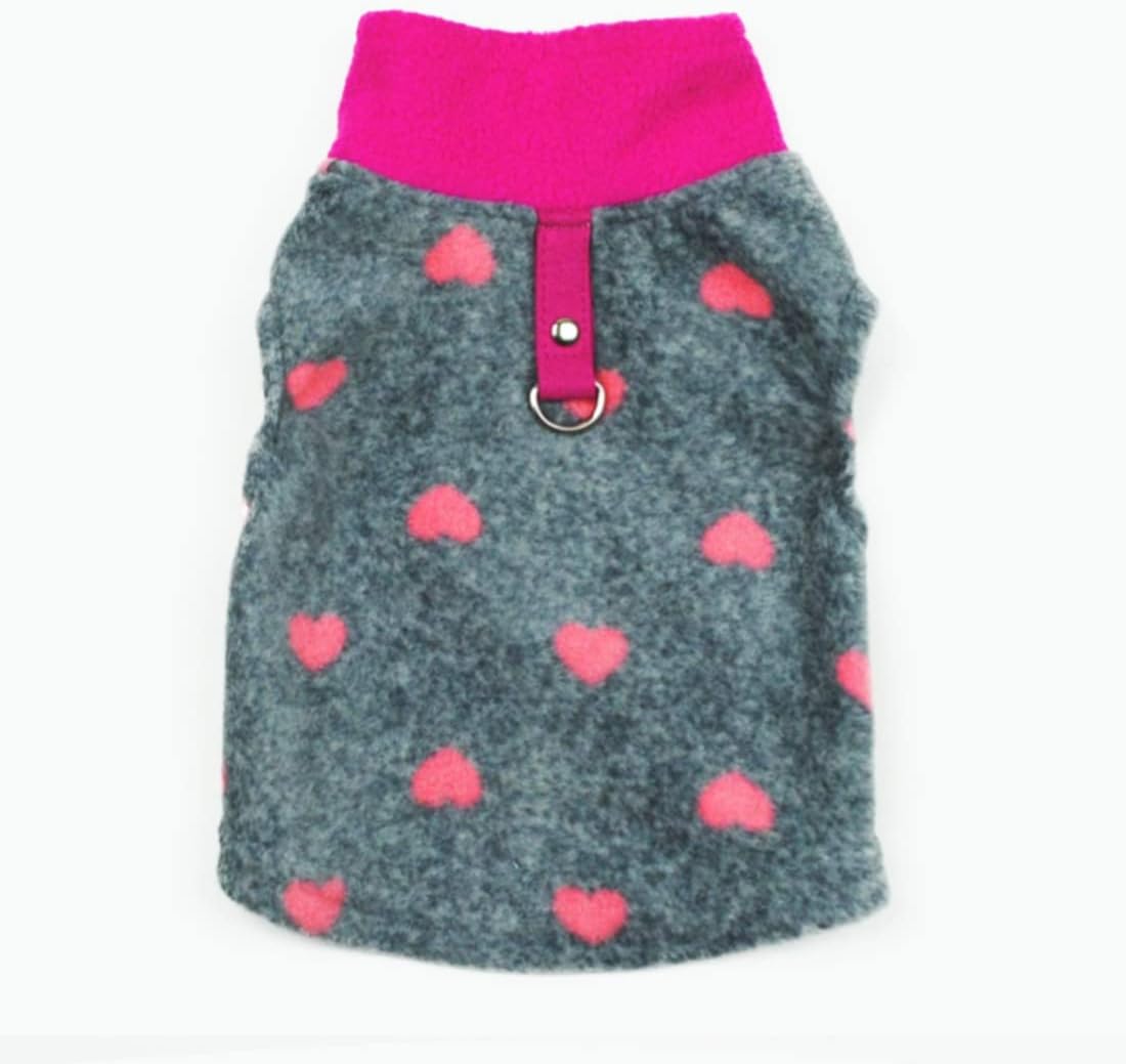 Dog Sweater, Soft Fleece Vest with Leash Ring Pullover Jacket Winter Pet Dog Clothes for Puppy Small Dogs Cat Teddy Chihuahua Yorkshire for Christmas (M, Black White)