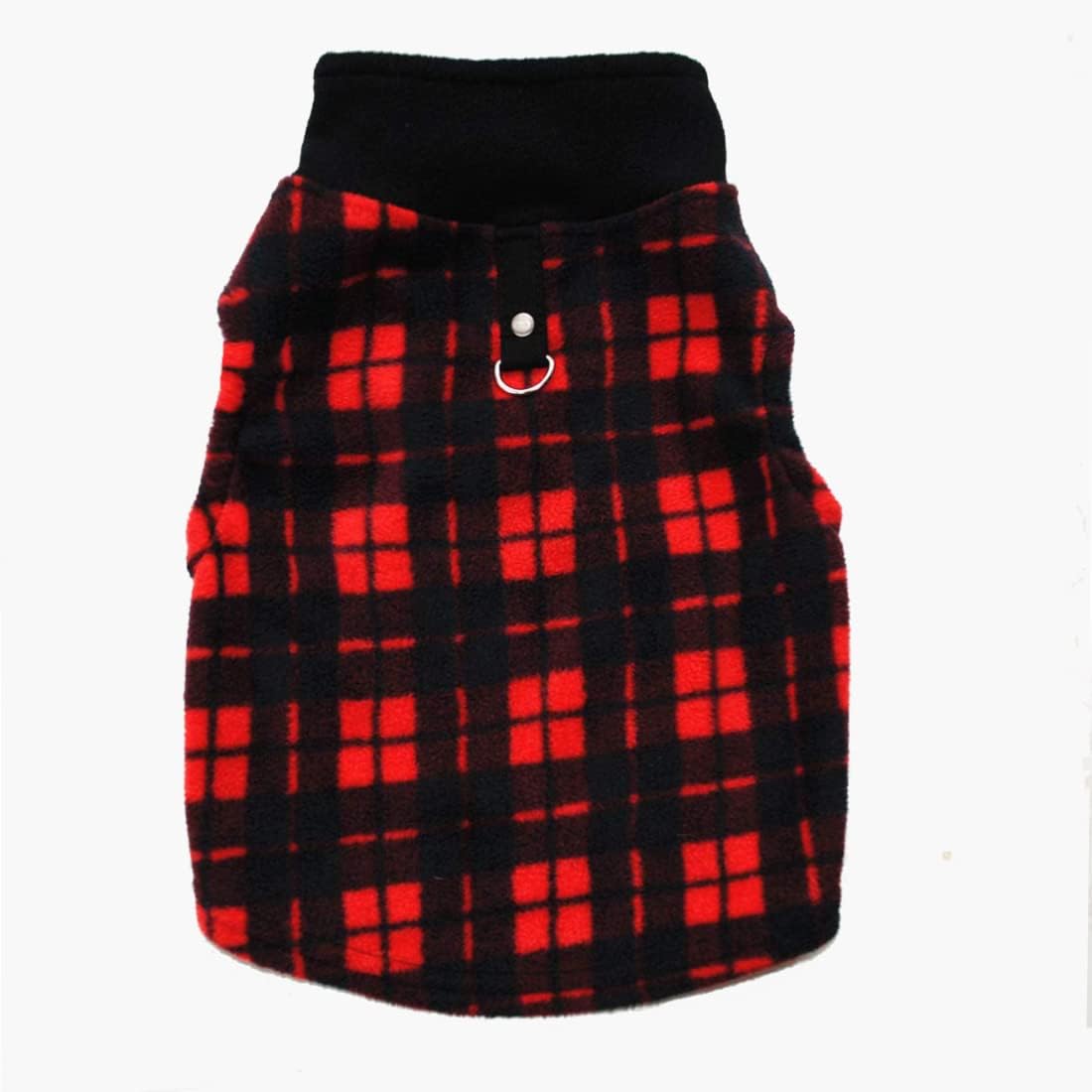 Dog Sweater, Soft Fleece Vest with Leash Ring Pullover Jacket Winter Pet Dog Clothes for Puppy Small Dogs Cat Teddy Chihuahua Yorkshire for Christmas (M, Black White)