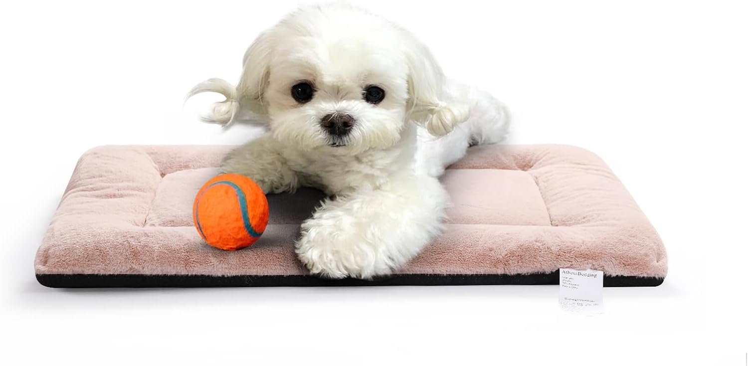 VERZEY Crate Pad for Large Dogs Fit Metal,Ultra Soft Bed Washable & Anti-Slip Kennel Pad for Dogs Cozy Sleeping Mat,Gray 42inch