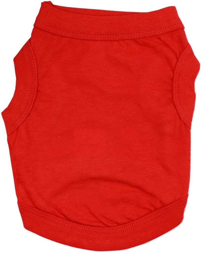 Dog T-Shirt Pet Clothing for Small Dogs - Puppy Vest Summer Apparel Beach Wear Female Doggie Tee (XXL, Pure Dark Blue)