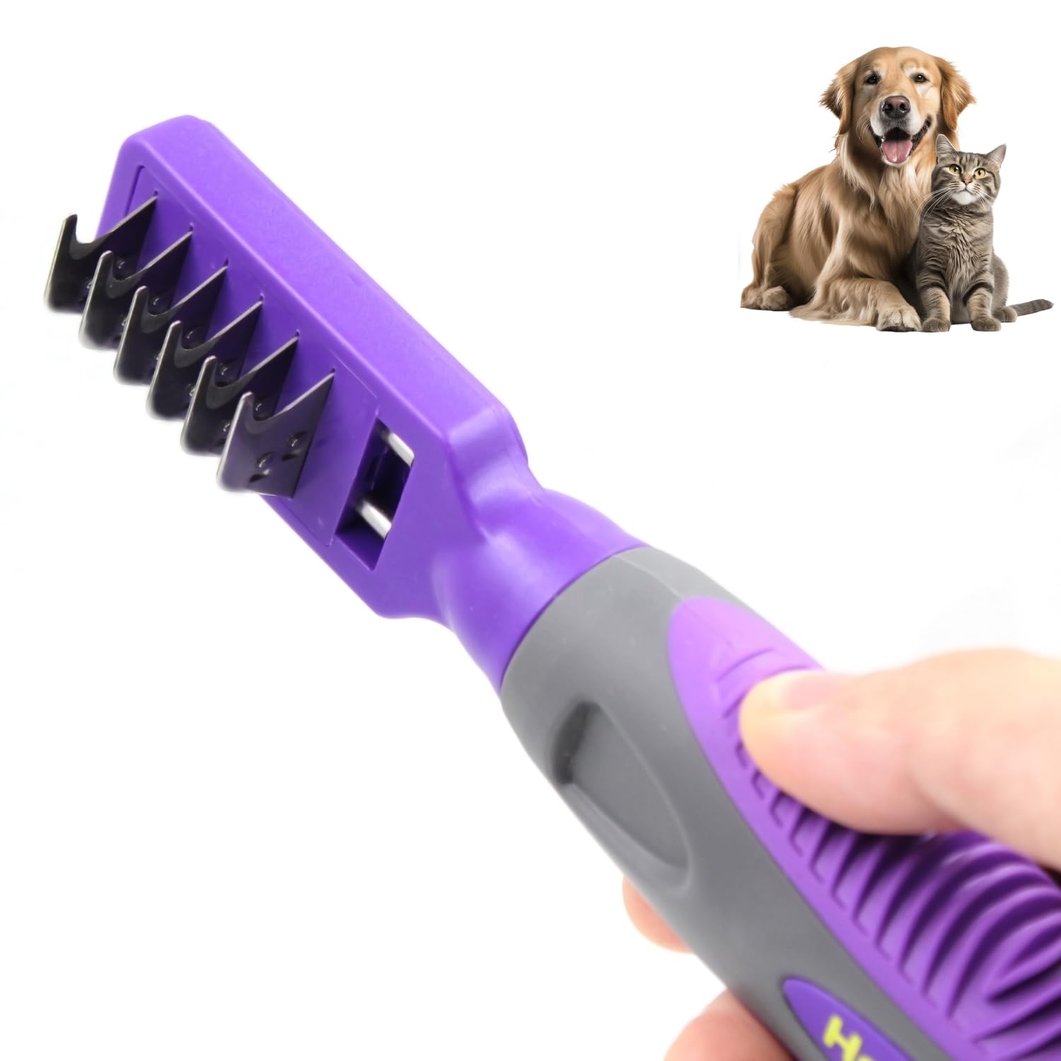 Pet Dematting Comb – Stainless Steel Grooming Tool for Dogs &amp; Cats 