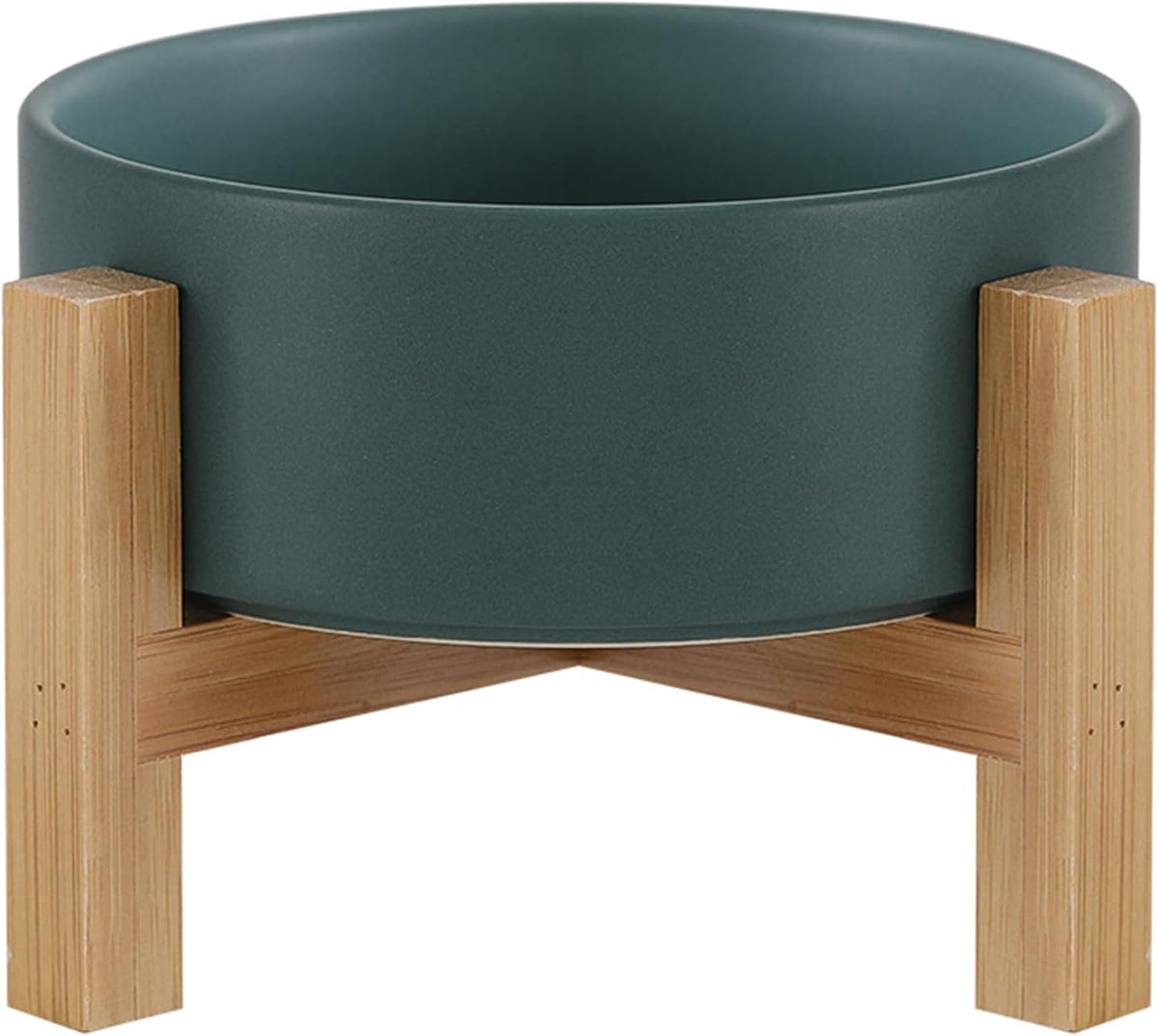 Ceramic Elevated Bamboo Feeder