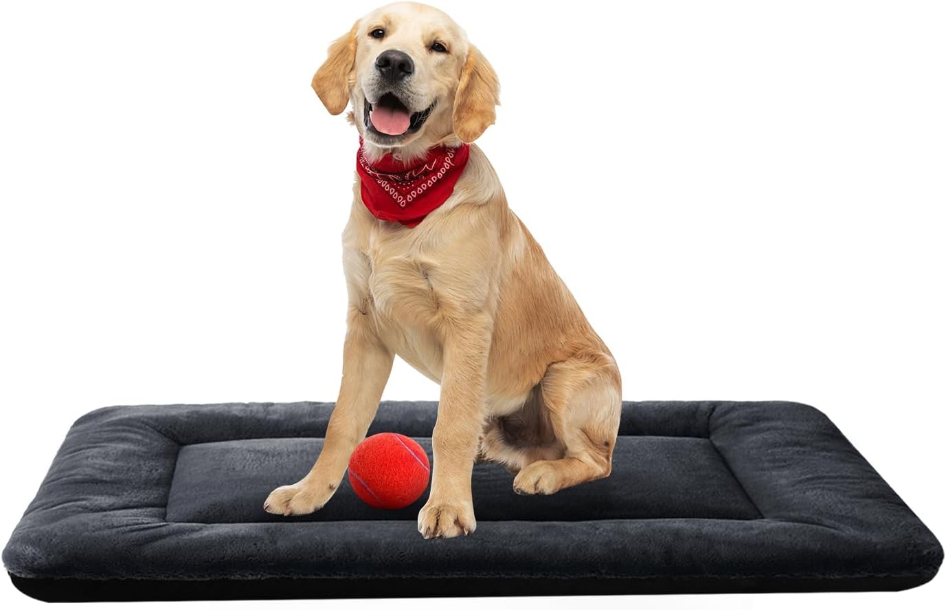 VERZEY Crate Pad for Large Dogs Fit Metal,Ultra Soft Bed Washable & Anti-Slip Kennel Pad for Dogs Cozy Sleeping Mat,Gray 42inch