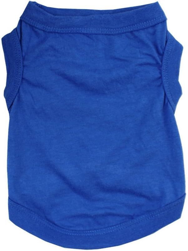 Dog T-Shirt Pet Clothing for Small Dogs - Puppy Vest Summer Apparel Beach Wear Female Doggie Tee (XXL, Pure Dark Blue)