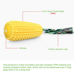 Indestructible Squeaky Corn Toy