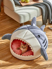 Shark Cat Bed - Cozy Hideout