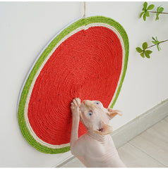 Watermelon Sisal Cat Scratcher Mat