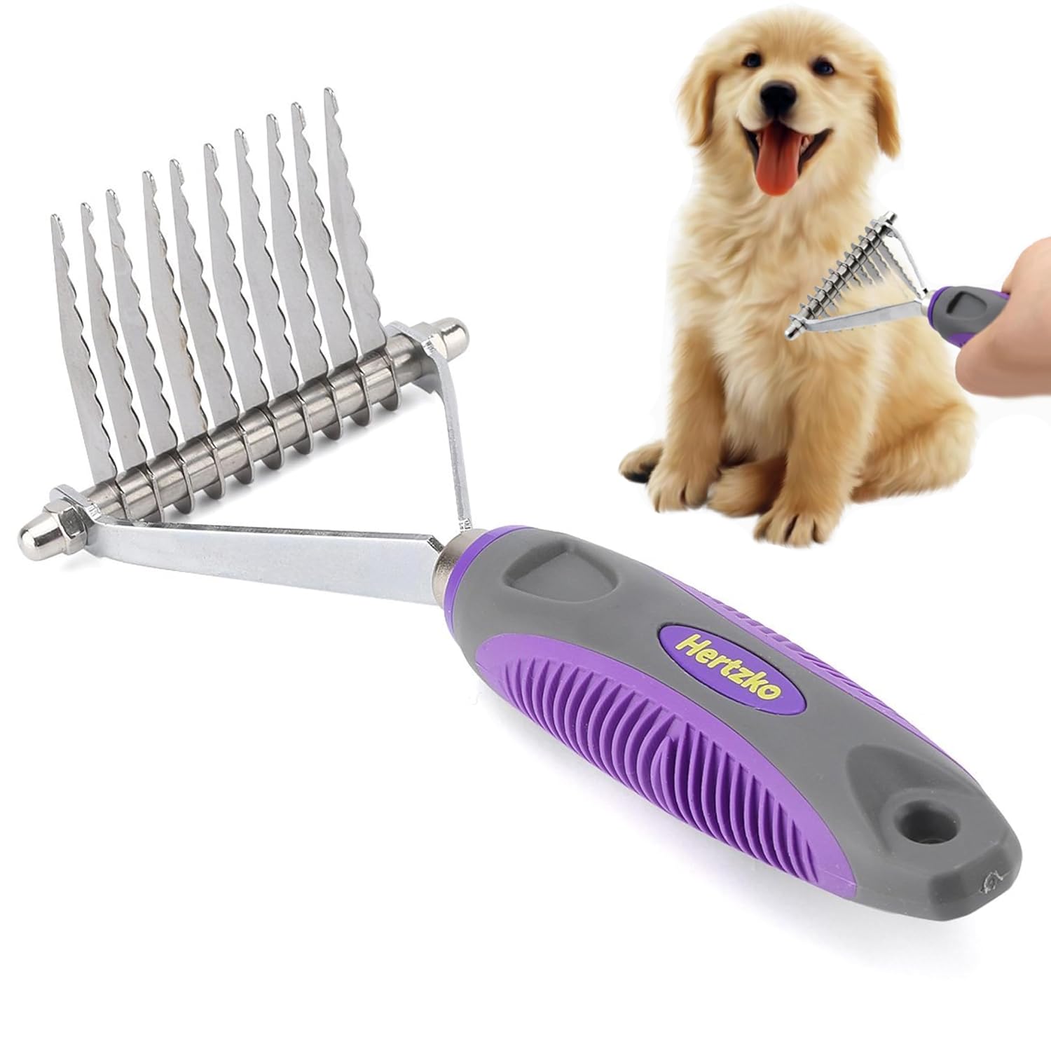 Pet Dematting Comb – Stainless Steel Grooming Tool for Dogs &amp; Cats 