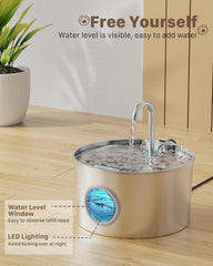 Silent Stainless Cat Fountain