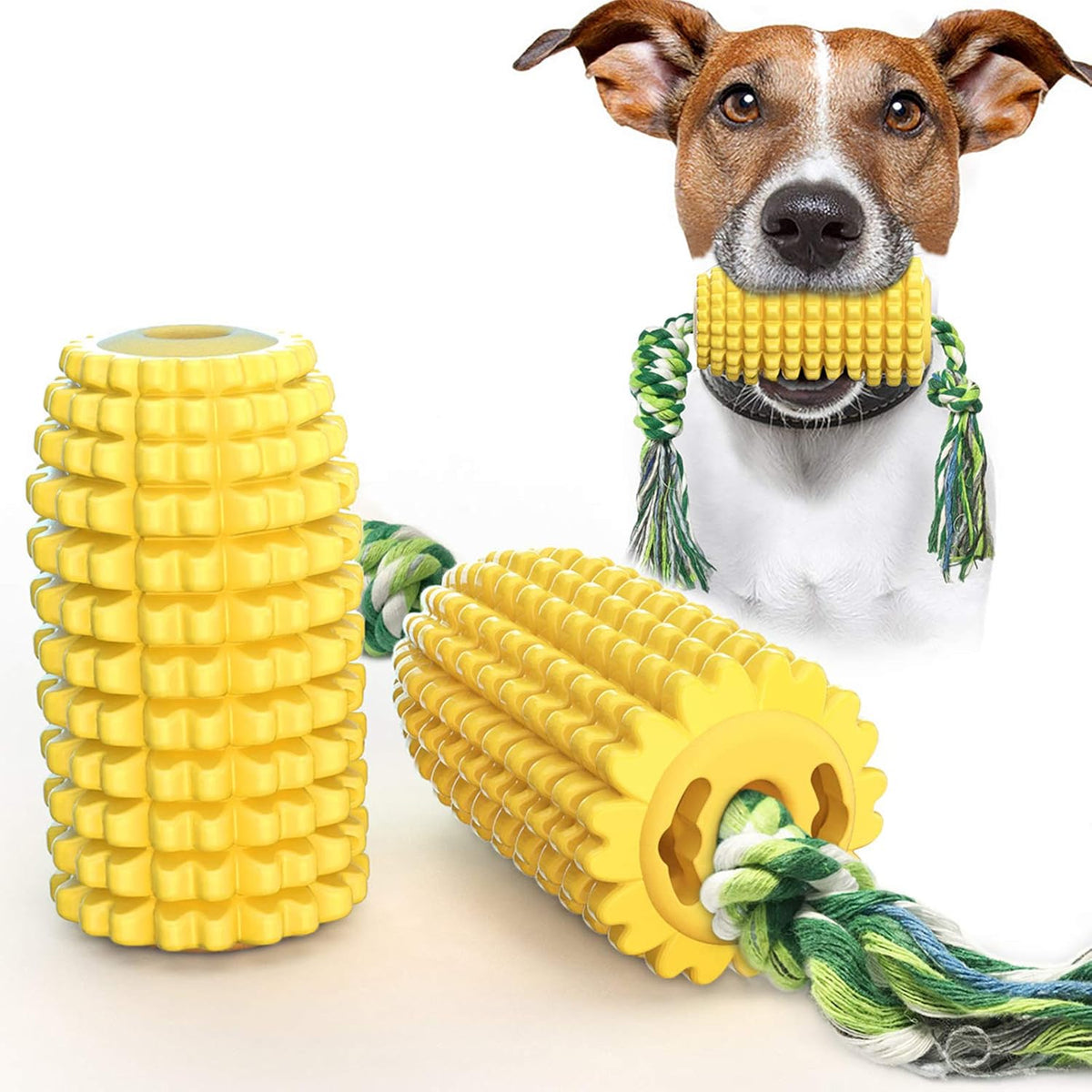 Indestructible Squeaky Corn Toy