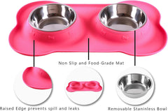 2-Pack No-Spill Pet Bowls