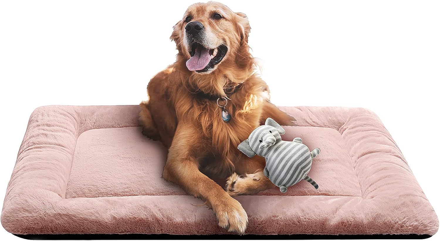 VERZEY Crate Pad for Large Dogs Fit Metal,Ultra Soft Bed Washable & Anti-Slip Kennel Pad for Dogs Cozy Sleeping Mat,Gray 42inch