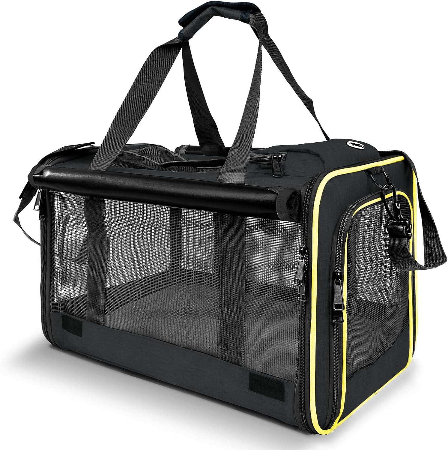Small Dog Carrier for Puppy Yorkshire Softshell Car Transport Chihuahua Carry Cage 18-inch Collapsible Doggie Vet Visit Crate Easy Load Roomy Pet Carrier Bag Kennel Dog Essentials Teal