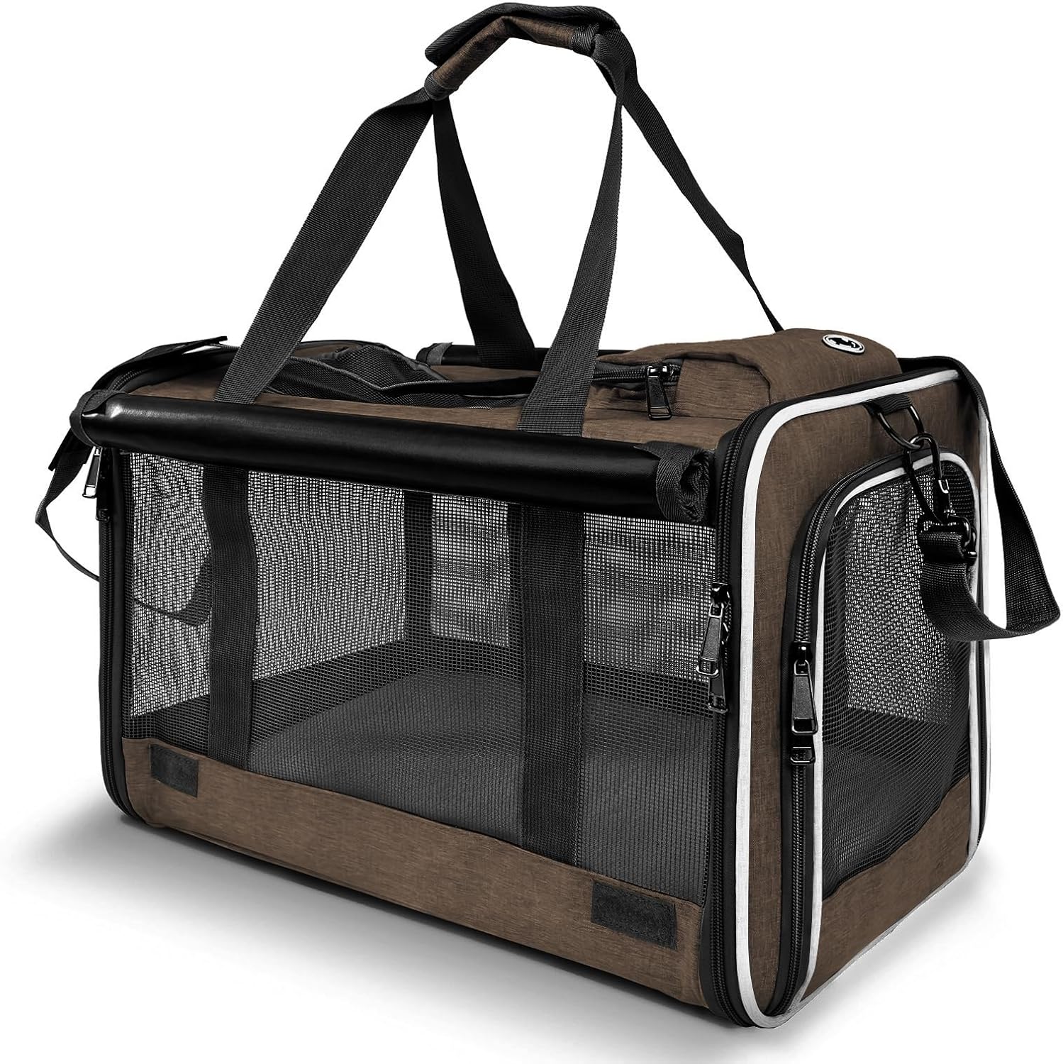 Small Dog Carrier for Puppy Yorkshire Softshell Car Transport Chihuahua Carry Cage 18-inch Collapsible Doggie Vet Visit Crate Easy Load Roomy Pet Carrier Bag Kennel Dog Essentials Teal