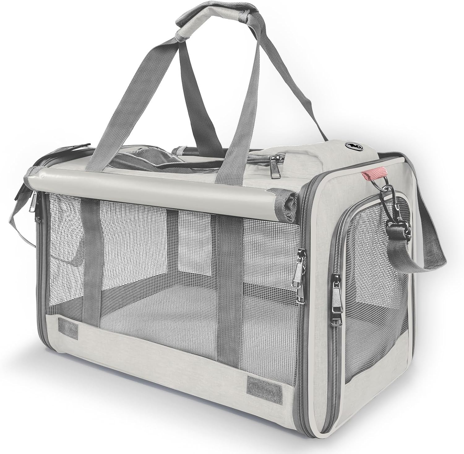 Small Dog Carrier for Puppy Yorkshire Softshell Car Transport Chihuahua Carry Cage 18-inch Collapsible Doggie Vet Visit Crate Easy Load Roomy Pet Carrier Bag Kennel Dog Essentials Teal