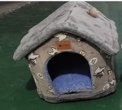 Foldable Enclosed Pet House - Warm Cave
