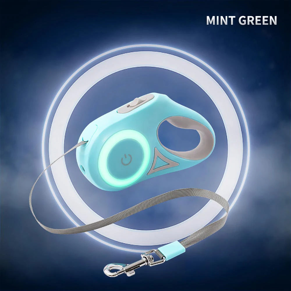 Retractable Dog Leash with Light