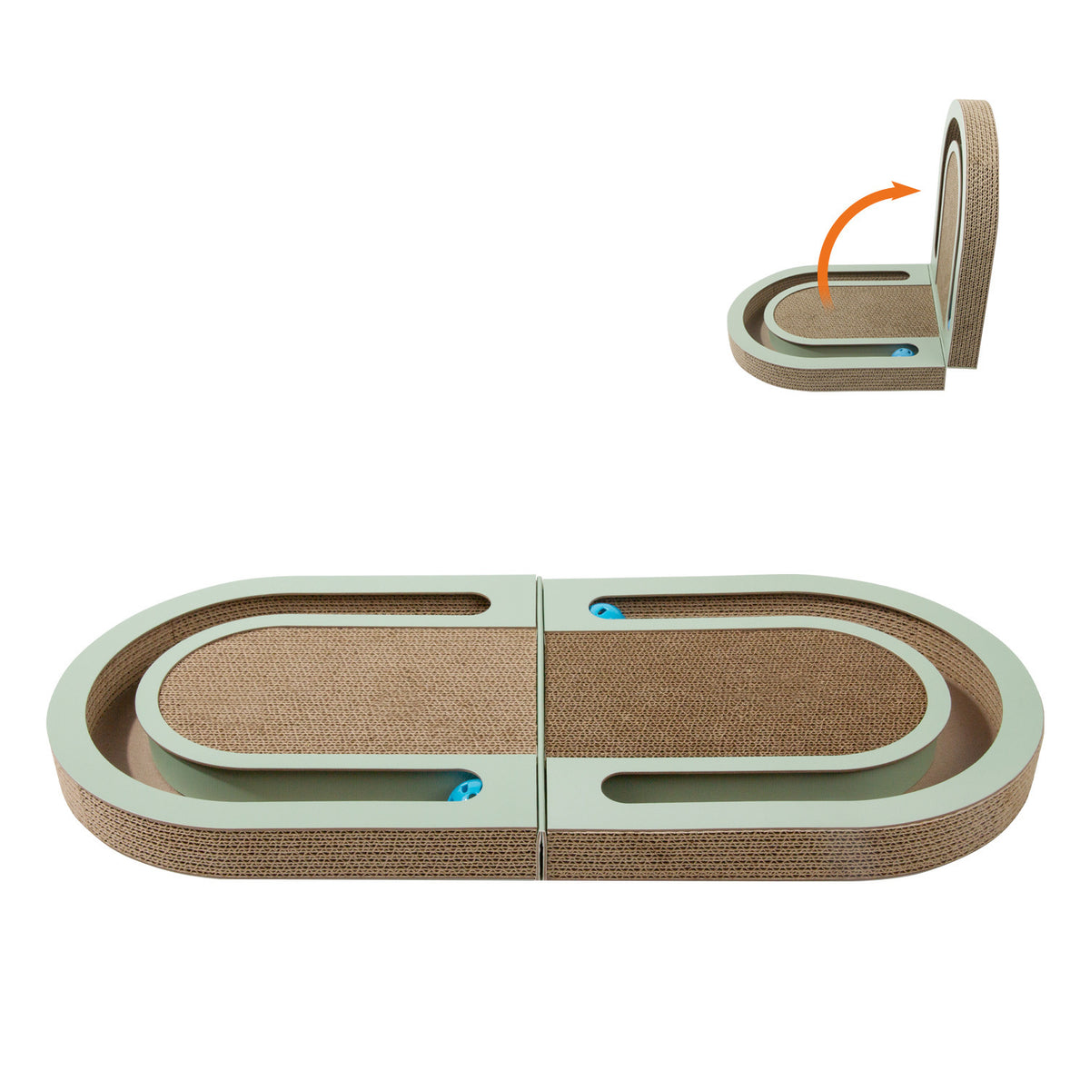 Folding Cat Scratcher with Ball