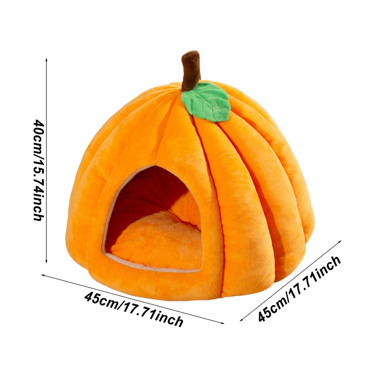 Enclosed Pumpkin Cat Bed