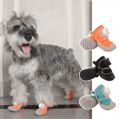 4-Pack Breathable Dog Shoes