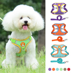 Reflective Dog Harness Leash Set