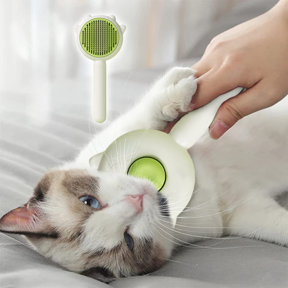 Self-Cleaning Pet Grooming Brush